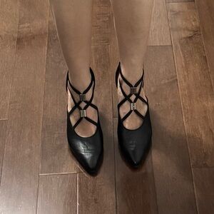 Nando Muzi Black Strappy Heels 36 1/2